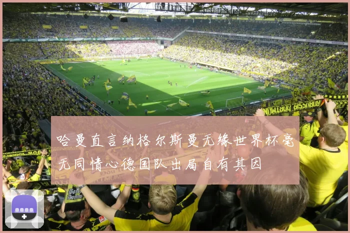 哈曼直言纳格尔斯曼无缘世界杯毫无同情心德国队出局自有其因